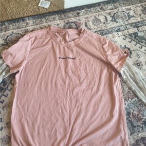 SHEIN Pink Long Sleeve Tee Versatile Top